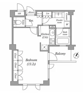 1Kの間取り画像