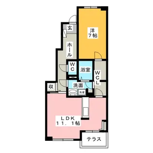 ソーレプレッソ【1階】の間取り