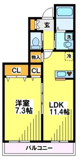 東京都世田谷区上祖師谷6【アパート】の間取り
