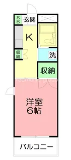 パールハイツ東八幡【4階】の間取り