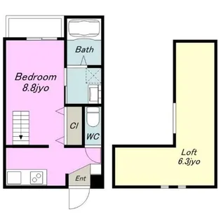 1SKの間取り画像