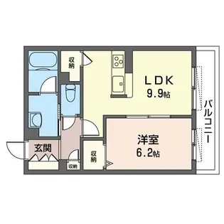 ヴァイセン レッセル【1階】の間取り