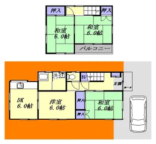 広島県安芸郡府中町八幡1【一戸建】の間取り