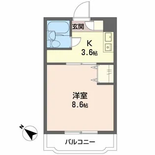 セイントフローレンスII【1階】の間取り