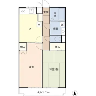 ジュネスタウン北戸田【3階】の間取り