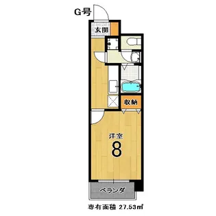 1Kの間取り画像