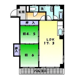 ハイライフ京王多摩川【2階】の間取り