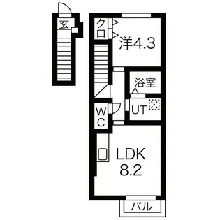 ドリームポート富谷【2階】の間取り