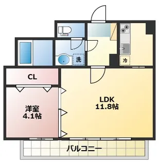 ホワイトステージ水前寺駅【5階】の間取り