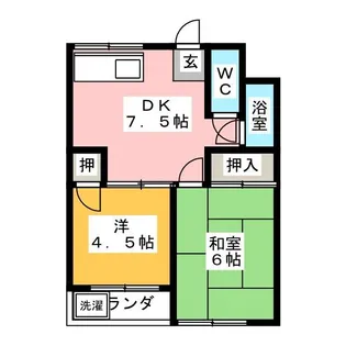 サンコーポ須崎【2階】の間取り