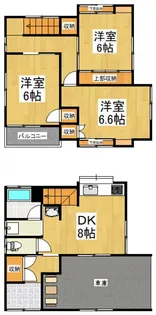 東京都清瀬市中里6【一戸建】の間取り