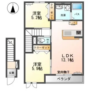 ラポール【2階】の間取り