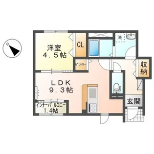 スターテラス上安【1階】の間取り