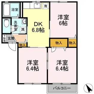 レジデンスINN(A・B棟) A棟【2階】の間取り