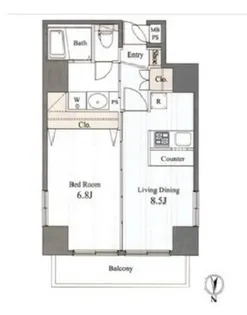 PATH中目黒UNO【5階】の間取り