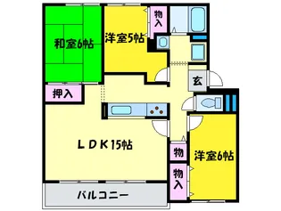 ハイツ藤原5【3階】の間取り