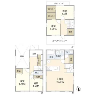 東京都八王子市上野町【一戸建】の間取り