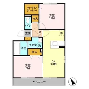 コスモパーク A【2階】の間取り