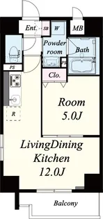 ノーブルスクエア新町【5階】の間取り