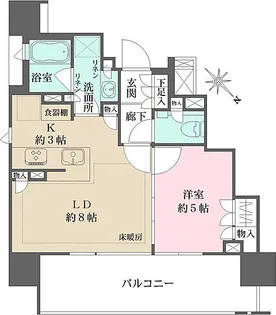 ザ・パークハウス大井町ゼームス坂【7階】の間取り