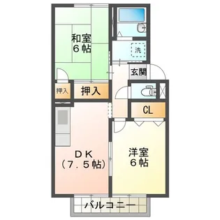 プレジール三宅 D【1階】の間取り