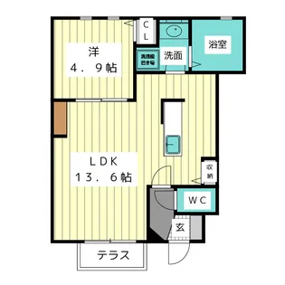 ヴァンヴェール桜ヶ岡I【1階】の間取り