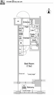 プラウドフラット神楽坂III【2階】の間取り