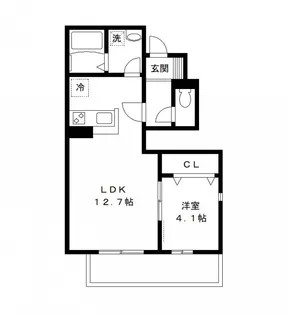 エコーハイツI【1階】の間取り