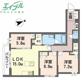 シャーメゾンウィンクス【2階】の間取り