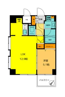 ダイナシティ文京根津【6階】の間取り