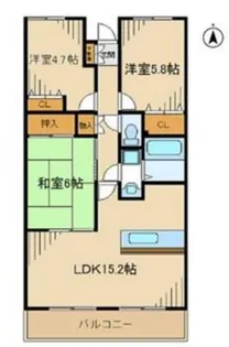 コトー陽光台【5階】の間取り