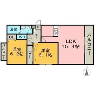 愛知県名古屋市熱田区千年1【マンション】の間取り