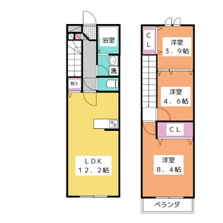 アスコット古川I番館【1階】の間取り