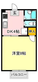 シティ西新C棟【1階】の間取り