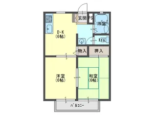 ハイツズイコウII【2階】の間取り