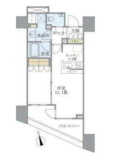 東京都渋谷区広尾1【マンション】の間取り