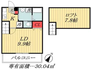 千葉県市川市平田1【アパート】の間取り