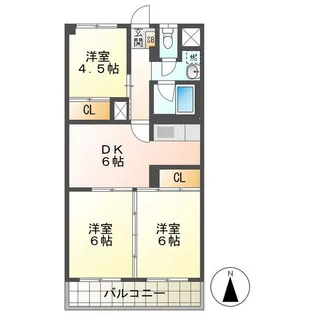 川本マンション【2階】の間取り
