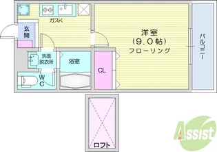 シティハイツ8【1階】の間取り