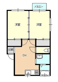 新潟県新発田市豊町4【アパート】の間取り