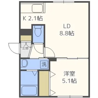 Altie Sapporo(アルティ札幌)【4階】の間取り