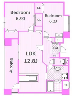 アネシス横浜【4階】の間取り
