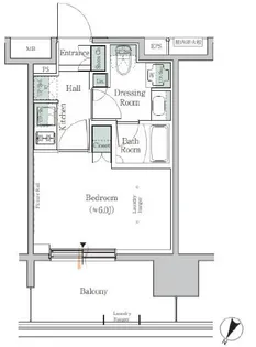 ONE ROOF RESIDENCE TAMACHI【5階】の間取り