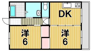 五泉ロイヤルマンション リフォ ーム 済み【3階】の間取り