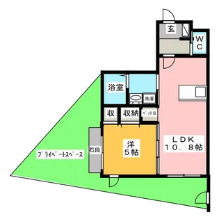 カスケード仙波【1階】の間取り