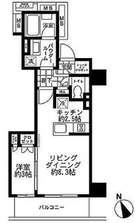品川タワーレジデンス【6階】の間取り