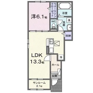 ソレイユ【1階】の間取り