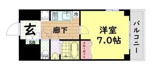 スワンズシティ難波ノーブル【5階】の間取り