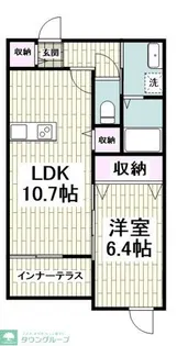 クレール・エ・ボウIII【1階】の間取り