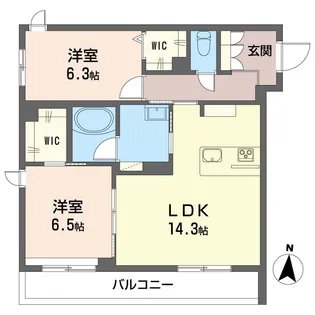 サンフェルト【1階】の間取り